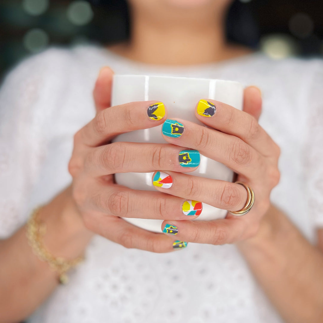 Sunny Days Nail Wrap Manicure