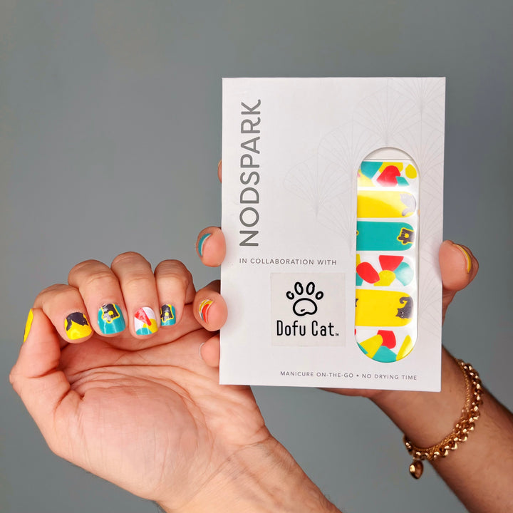 Sunny Days Nail Wrap Manicure